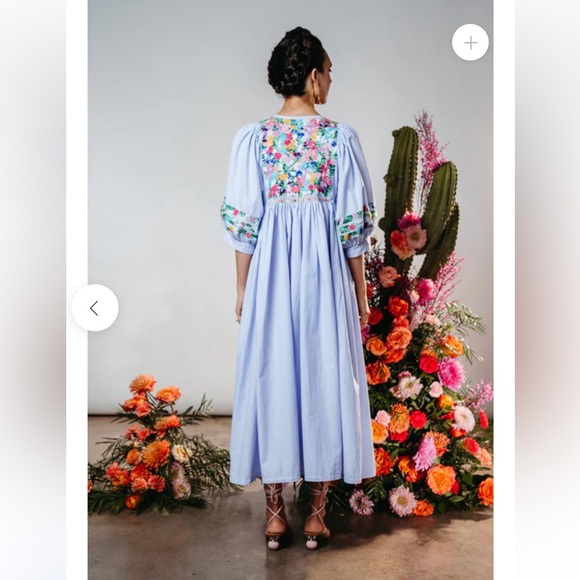 NWT Mi Golondrina VIOLETA LONG DRESS, medium - Picture 3 of 7